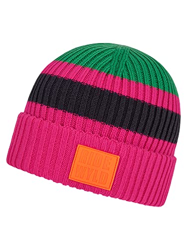 Ziener Kinder Indri Mütze/gestrickt, Aufschlag, reflektierend, Bright pink, im Sale